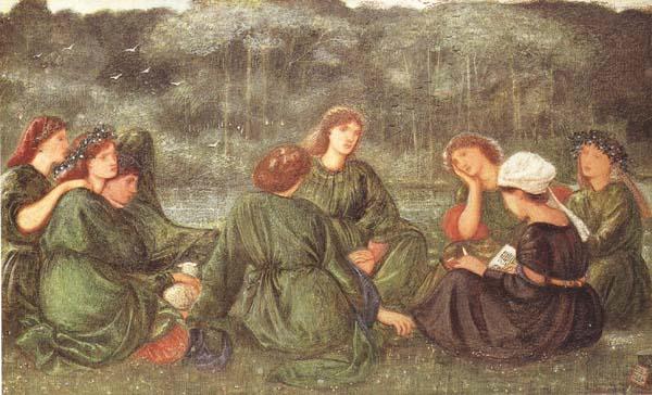 Sir Edward Coley Burne-jones,Bart.,ARA,RWS Green Summer (mk46) France oil painting art